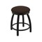 Holland Bar Stool Co 18" Swivel Vanity Stool, Black Wrinkle, Rein Coffee Seat 80218BW025 - alternate 1